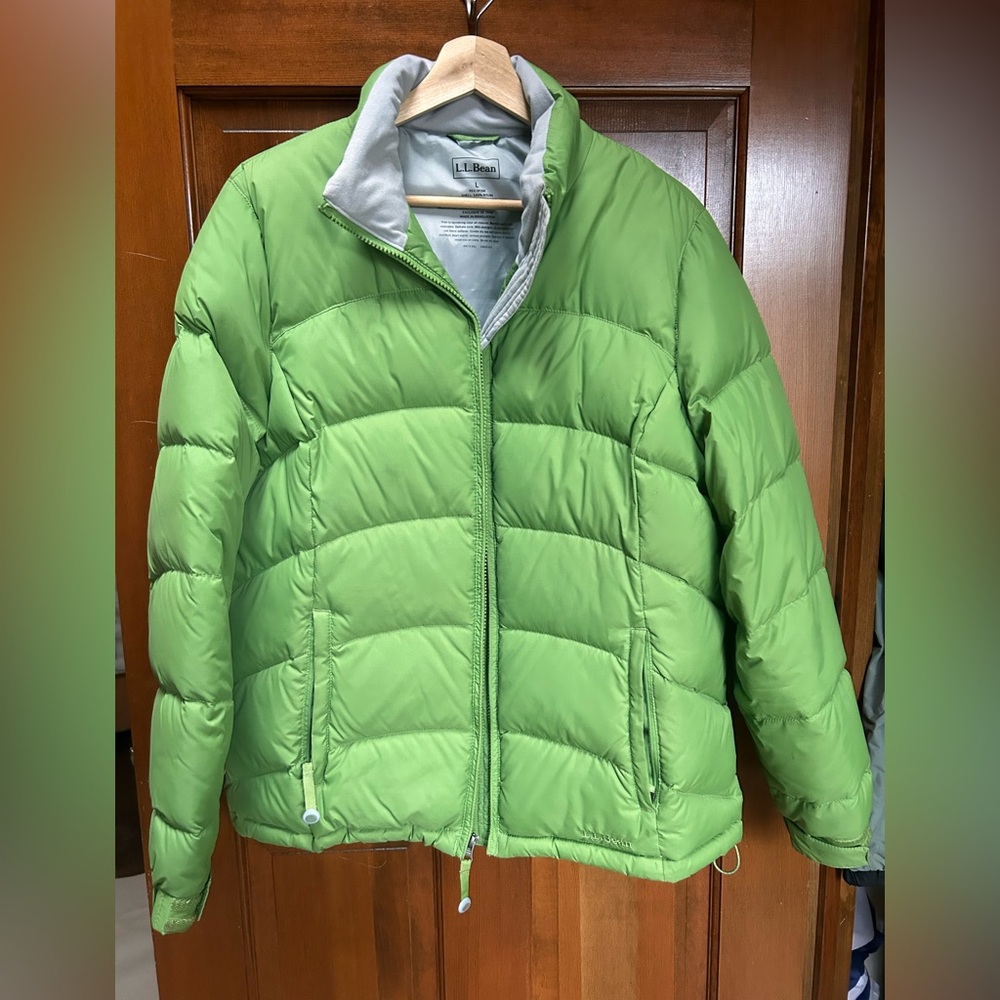 L.L. Bean apple Green Quilted Jacket